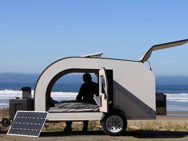 Enjoy the beach with our lightweight travel trailer