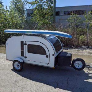 Transport your SUPs and kayaks with the Rhino-Rack for the DROPLET tiny camper