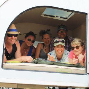 Trailer With People in Cabin